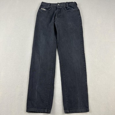 Diesel Jeans Men 31 Black Straight Denim Made In Italy Denim Division Classic