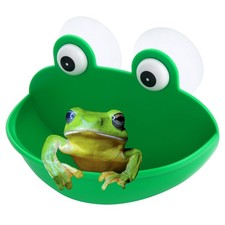 Pensino Frog Habitat Frog Dish Holder with Suction Cups, Cute Frog Terrarium ...