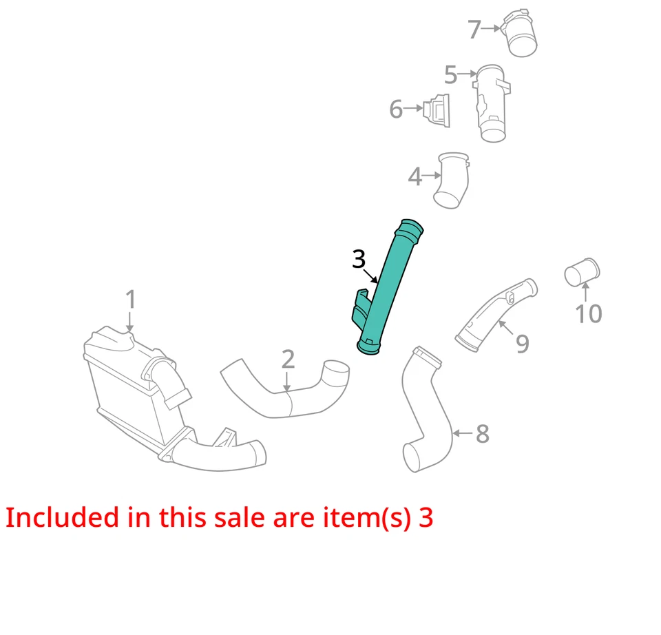 Nissan GT-R R35 Front Intercooler Hose Pipes Set 2009 - 2015 OEM - Image 3 of 4