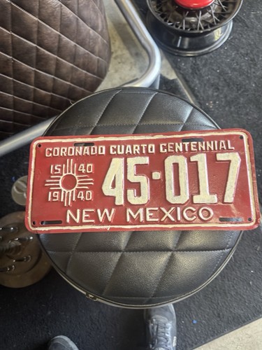 Vintage New Mexico License Plate CORONADO CUARTO CENTENNIAL 1540-1940