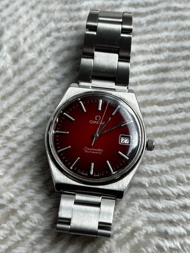 OMEGA Seamaster Gradient Dial Automatic 37mm Vintage Men's Watch 1970s