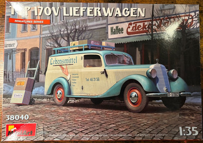 Miniart 1:35 38040 Typ 170V Lieferwagen - Kartons & Lieferkarre u. a. Deut. Post