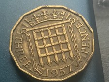 1957 Elizabeth II British Threepenny 3d