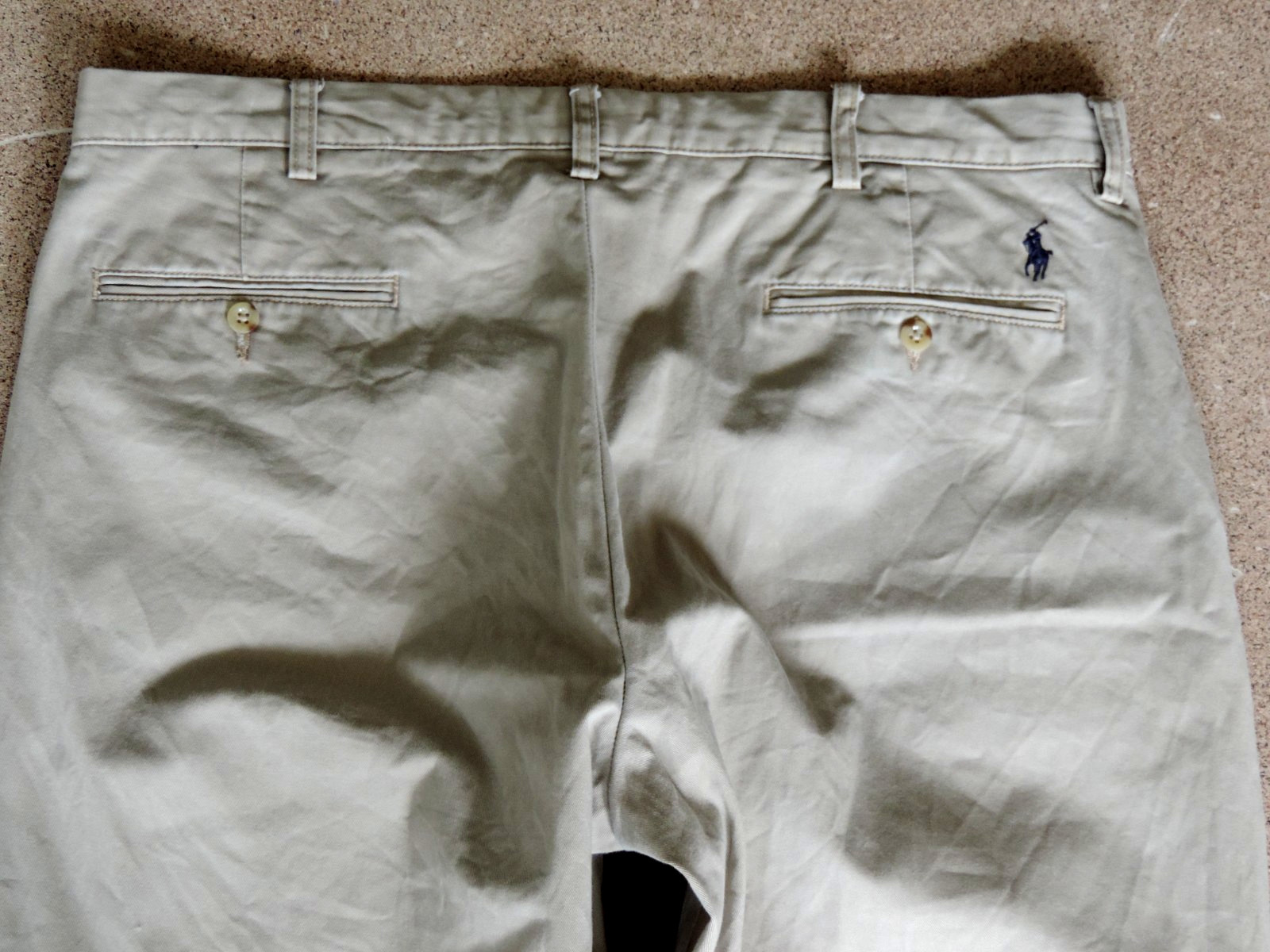 Mens VTG Polo Ralph Lauren Preston khaki flat front causal chino Pants sz 38x30