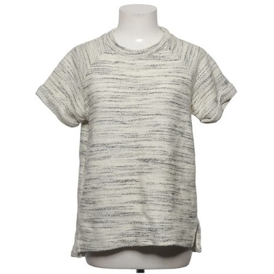 Anine Bing, Top, Größe: M, Grau/Weiß, Baumwolle/Leinen/Polyester, Streifen #Xtg