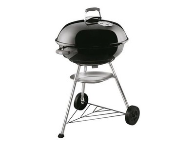 Weber Compact Kettle, BBQ-Grill, Brikett, Schwarz, 1321004