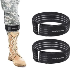 Adjustable Elastic Ankle Straps, Boot Straps for Cowboy Boots, 2 PCS, Black 