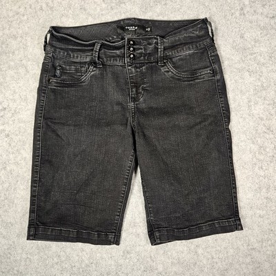 VTG Torrid Womens Black Bermuda Shorts Comfort Casual Rock Goth Scene  Size 12