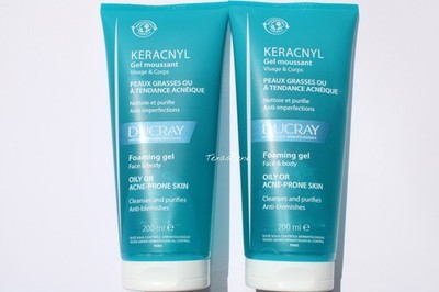2x Ducray Keracnyl Foaming Gel 200ml Acne-prone Skin