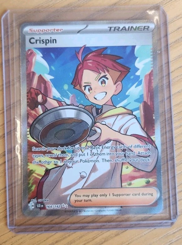 Crispin 164/142 Stellar Crown Full Art Ultra Rare Holo Pokemon Card NM