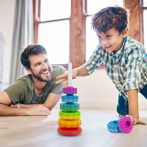 Baby Spin Stack Toy, Premium Stacking Toys for Kids, Spinning Stacking Toy fo... - Picture 6 of 7