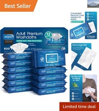 600 Count Aloe Vera Infused Adult Wet Wipes  Ideal for Seniors and Caregivers