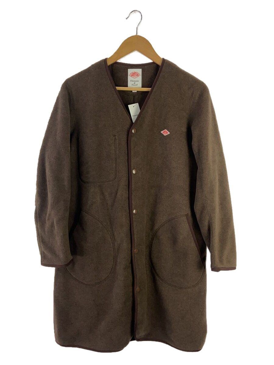 ALTRA DANTON altro cappotto 36 poliestere marrone tinta unita JD 8992 senza colletto