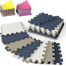 12x12 EVA Foam Baby Kids Play Mat Non Toxic Interlocking Floor Tiles