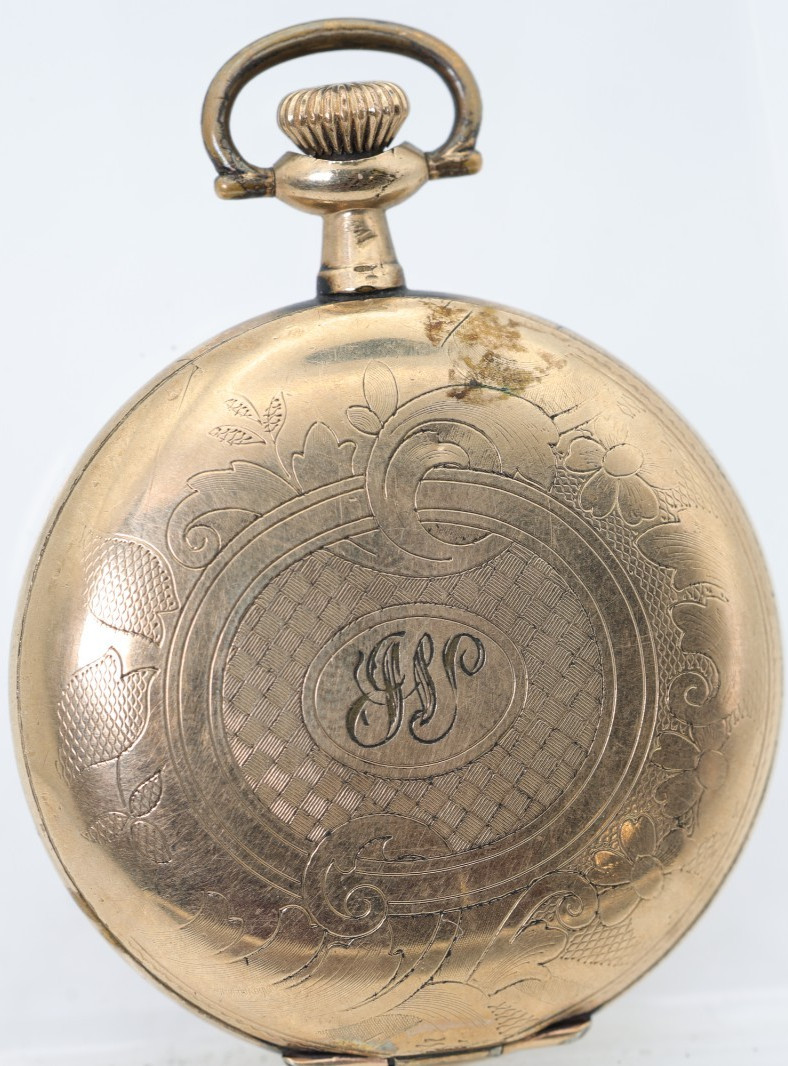 ELGIN 25yr WINTON GOLD FILLED POCKET WATCH, Gr. 345, 12s 17j 21280718 (NM)