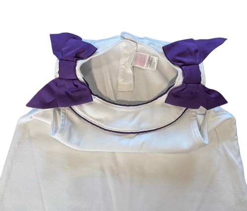Janie And Jack 2 Piece Outfit Girls Size 5 Purple & White Gingham Plaid Bows - Picture 3 of 13
