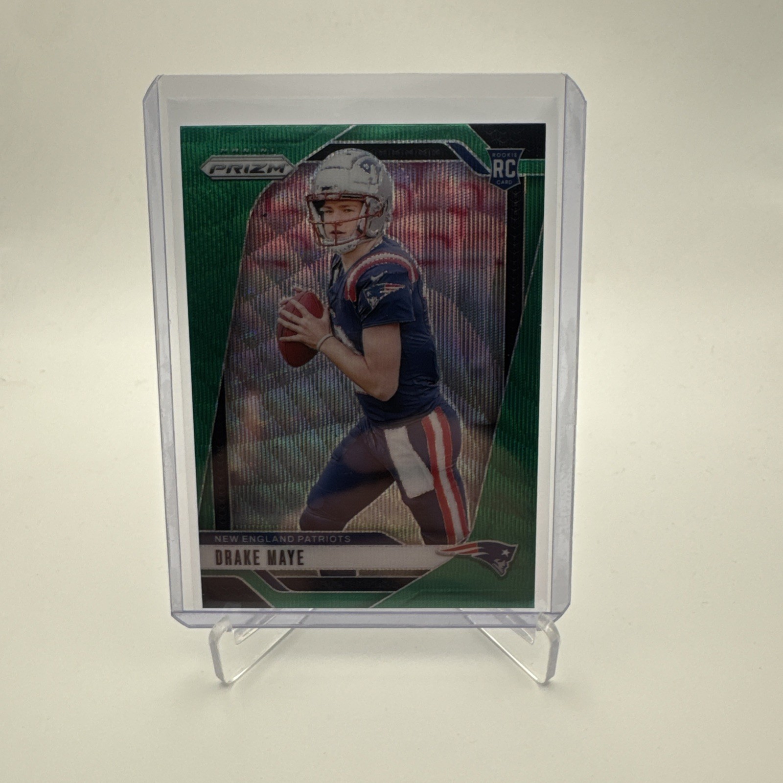Drake Maye 2024 Panini Prizm RC Green Prizm #329 Patriots