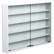 Vetrina Vetrinetta per Collezioni e Miniature da Esposizione Colore Bianco