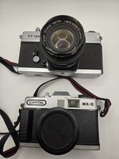 Lot 2 Vintage Cameras Petri FT 1000  Capital MX-II - AS IS, Untested
