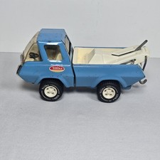 Vintage Tonka Tow Truck Wrecker Vintage Blue Blue Pressed Steel Metal 1970s