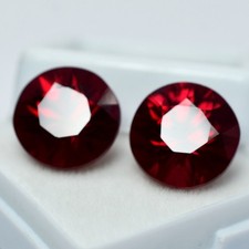 Anillo Piedras Preciosas Sueltas 16 Ct AA++ RUBÍ Rojo Natural Redondo Corte Fino CERTIFICADO Tamaño