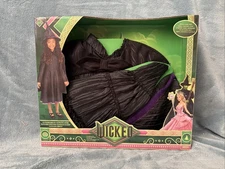 Wicked Elphaba Black Dress, Hat & Cape Costume Dress Up Set Child Size 4-6x