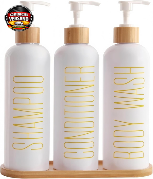 Seifenspender Set Mit Tablett FüR Badezimmer KüChe Wiederverwendbar 475Ml-image