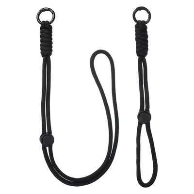 1Set Heavy Duty Paracord Keychain Lanyard for Keys , Black