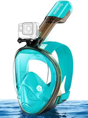 Full Face Snorkel Mask, Snorkeling Gear for Adults with Latest Dry Top Breath...