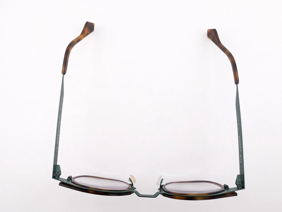 Anne et Valentin Eyeglasses, Frames Only, Owen 9C15 Tort/Grn, 45-26-145, France - Image 3 of 4