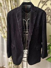 Men's Robert Graham Navy Blue Corduroy Sport Coat Jacket Blazer 46 Regular