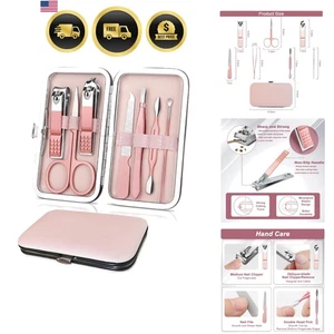 Manicure Set, 7 in 1 Professional Nail Clippers Scissors Pedicure Kit, Stainl...