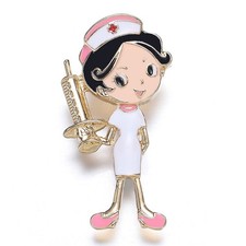 Badge Pins for Nurses Cartoon Brooch Pin Medical Jewellery Gift for Doctor/Gradu