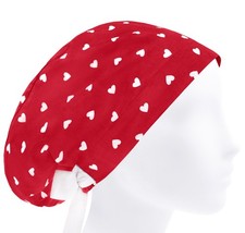 Scrub hat, scrub caps for women, valentines scrub cap, heart surgical cap