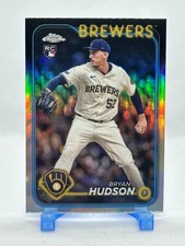 Bryan Hudson 2024 Topps Update Series Chrome - Refractor #USC169 (RC) - Brewers