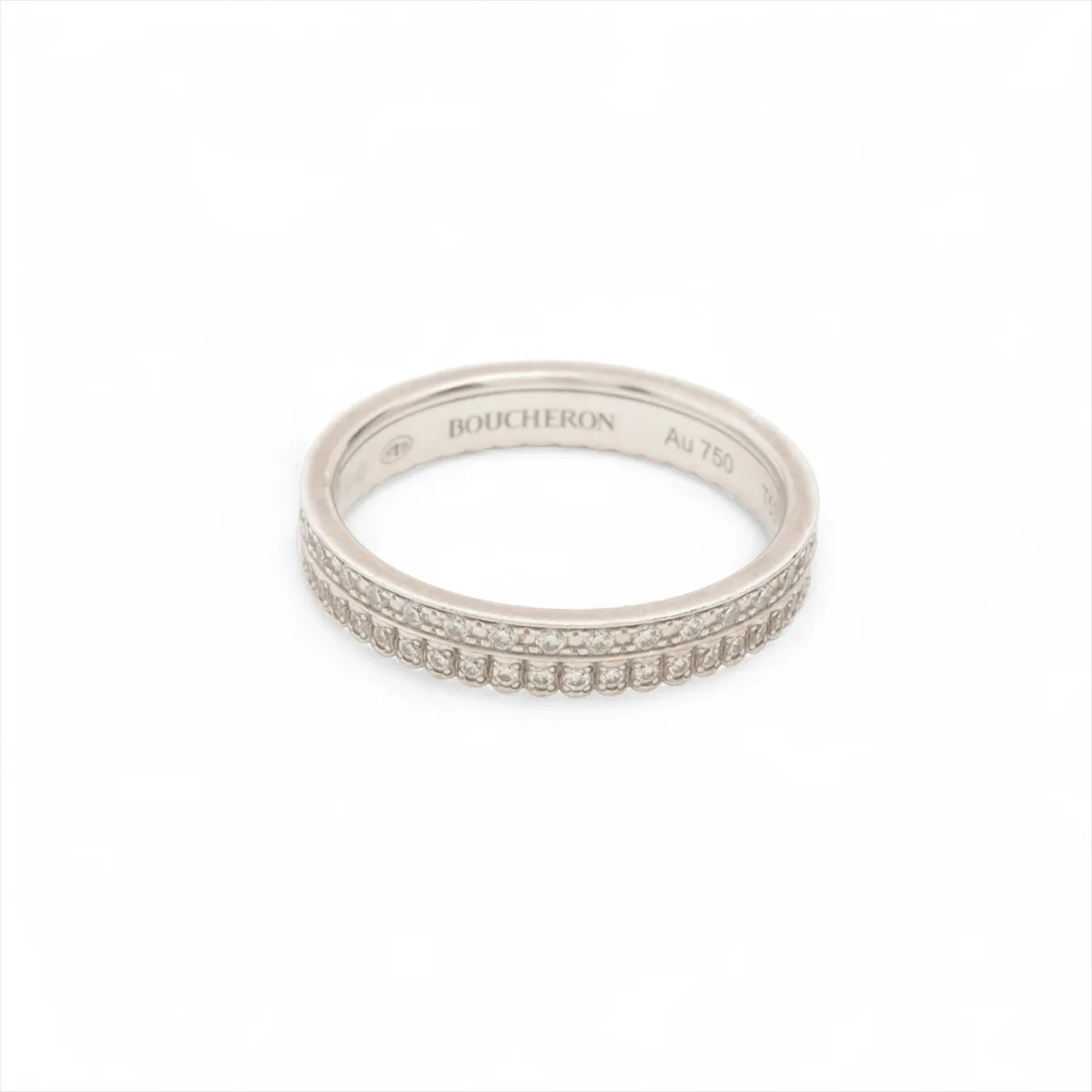 Boucheron Quatre Radiant Full pavé diamond Ring 750(WG) 3.3g 53 JAL0029453