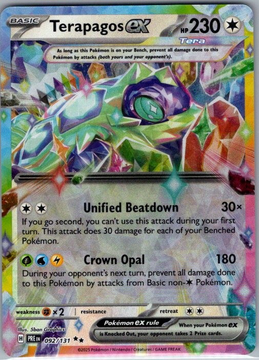 Terapagos ex - Double Rare SV: Prismatic Evolutions 092/131 NM