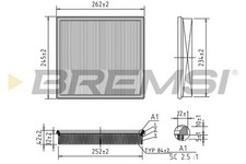 Filtro aria FA1049 BREMI per CHEVROLET,OPEL