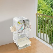 MultipleColor Wrought Iron Bird Cage Cockatiels Indoor Parrot Cages W/ Breed Box