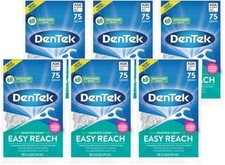 DenTek Complete Clean Easy Reach Floss Picks, 75 ct, 6 Pack