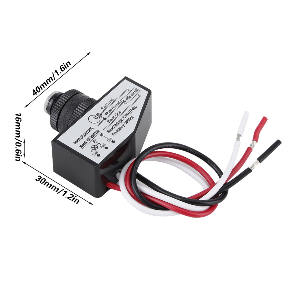 High Power Photoelectric Switch Light Control Switch For Garden 120-277VAC BAJ