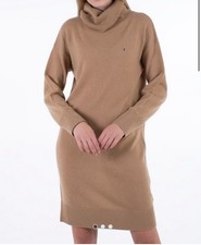 Tommy Hilfiger women's turtleneck sweater dress Brown XL