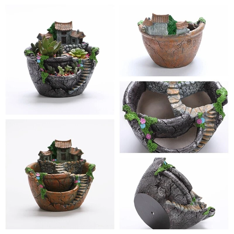 Maceta de plantas suculentas maceta de diseño de jardín de hadas maceta para cactus Foto 4 de 4