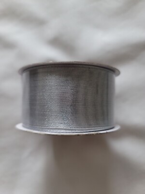 Papyrus Designer Ribbon Silver Metallic Polyester 1  1/2 in x 10 ft 