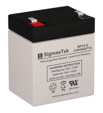 12V 5AmpH F1 SigmasTek Replacement SLA Battery For Leoch DJW12- 4.5 Battery
