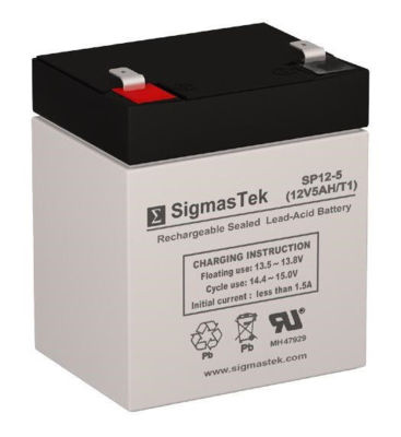 Replacement for Mighty Max ML5-12 - 12 Volt 5 AH F1 Rechargeable SLA AGM Battery