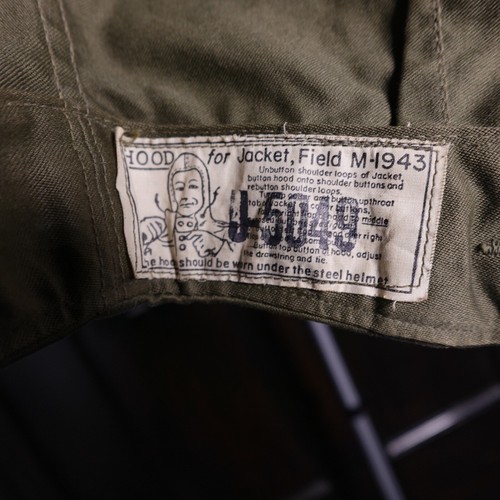 Vintage Original WWII M43 OG 107 Field Jacket Coat US Army w/ Hood Sz M/L - Picture 20 of 20