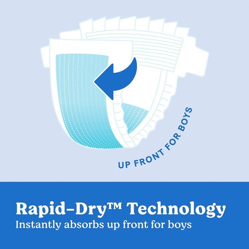 Huggies Ultra Dry Nappies Boys Size 4 (10-15Kg) 144 Count - One Month Supply (Pa - Picture 3 of 7