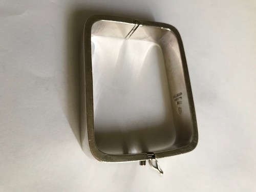 VINTAGE STERLING SIGNED HINGED MEXICAN BRACELET - Picture 3 of 5