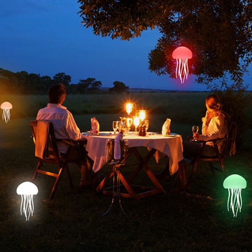 LED Jelly Fish Light Lamp Voice Control LED Floating Jellyfish Lamp Rechargeable - Picture 10 of 12